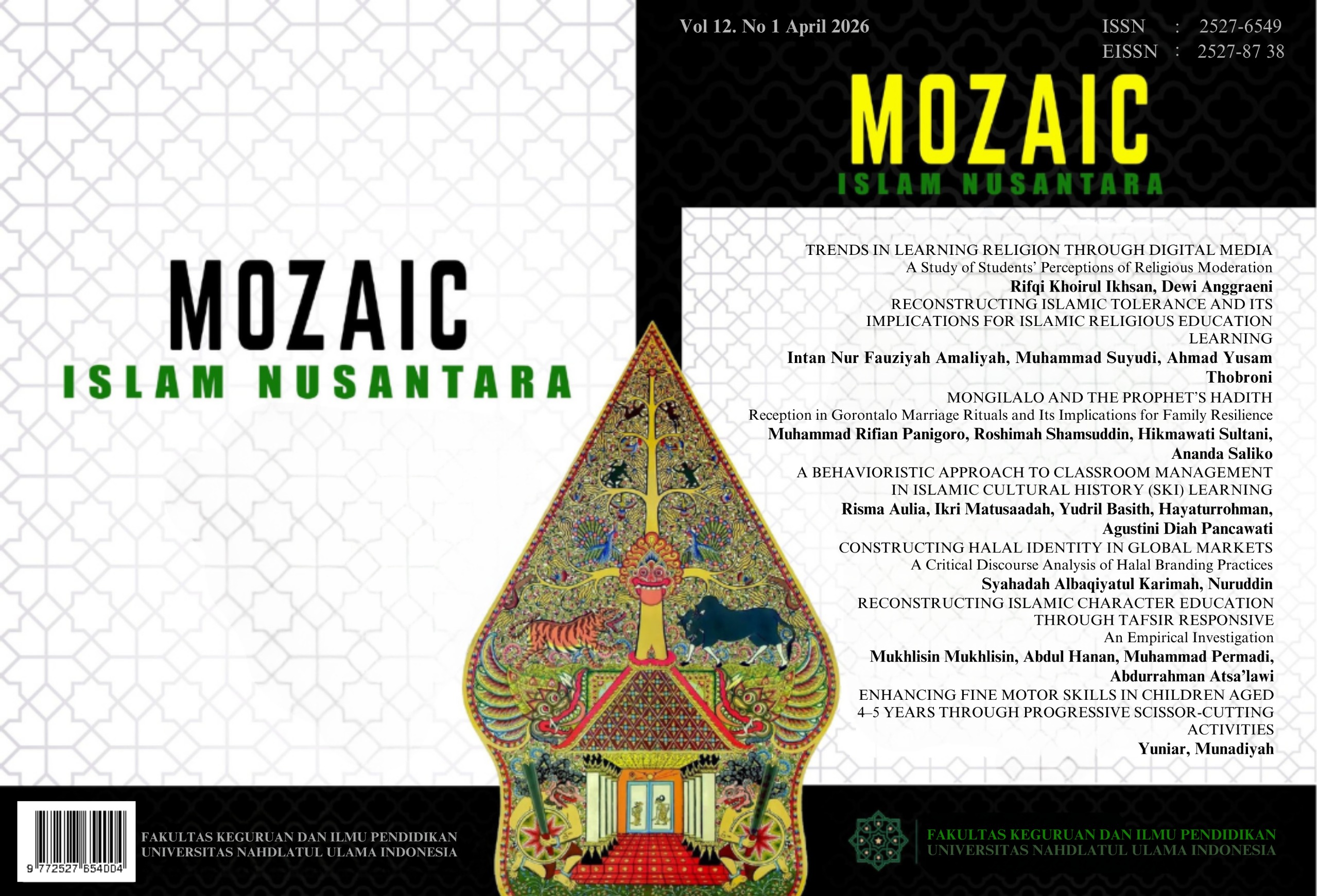 					View Vol. 12 No. 1 (2026): Mozaic: Islam Nusantara
				